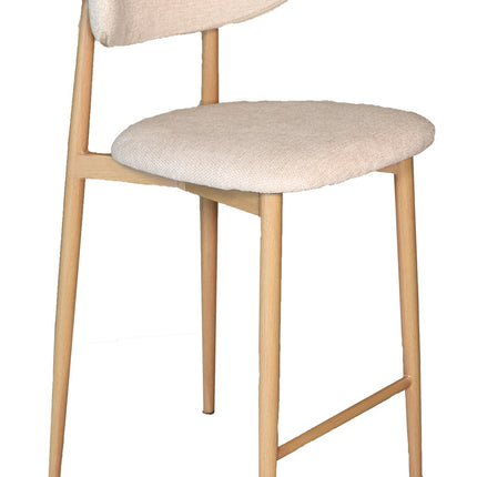 SET DEAL 2 stuks: Barkruk Japandi beige Reika lichtbruin