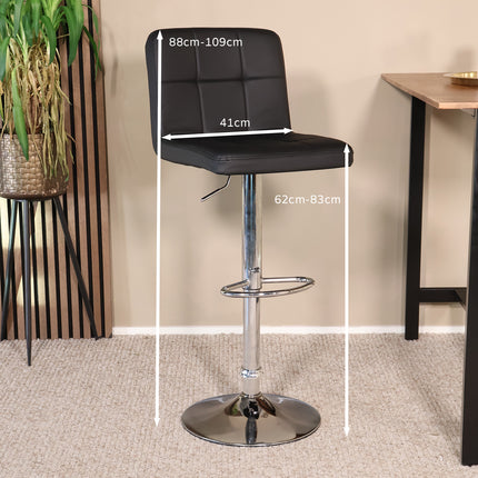 Barkruk Anel zwart kunstleder