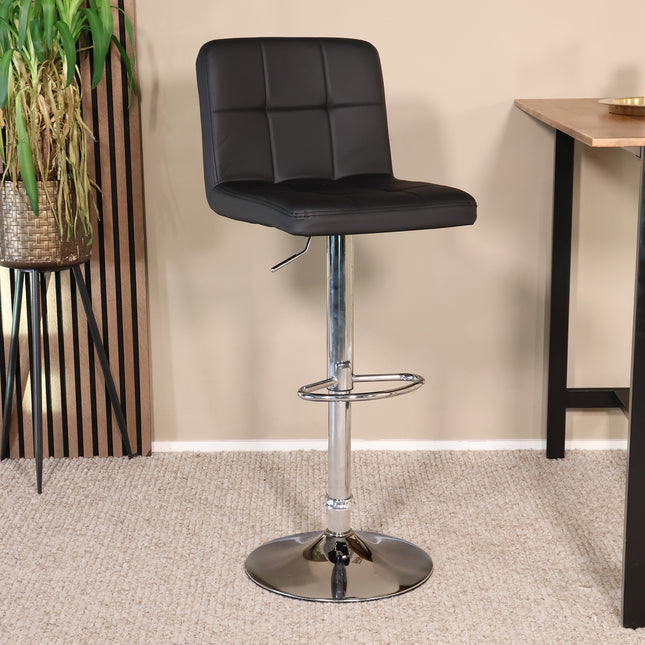 SET DEAL 2 stuks: Barkruk Anel zwart kunstleder