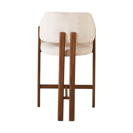 SET DEAL 2 stuks: Barkruk Japandi beige Bjorn walnoot