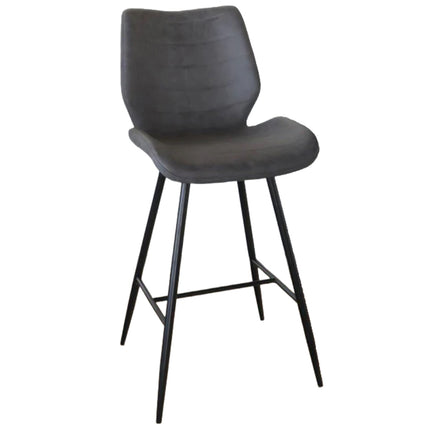 SET DEAL: 2 stuks Barkruk Corinne antraciet microvezel