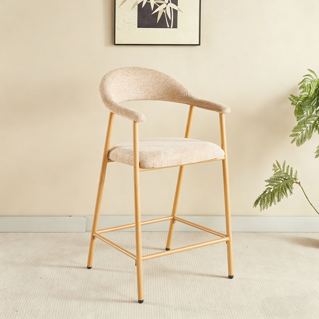 SET DEAL 4 stuks: Barkruk Japandi bruin Mika lichtbruin