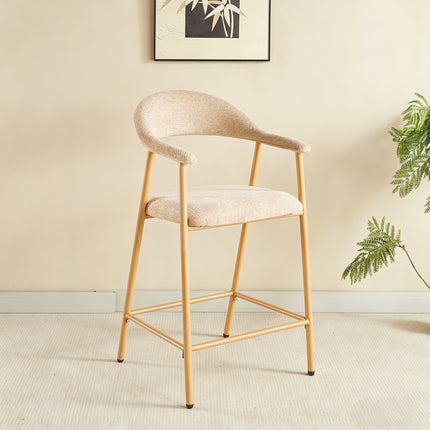 Barkruk Japandi bruin Mika lichtbruin