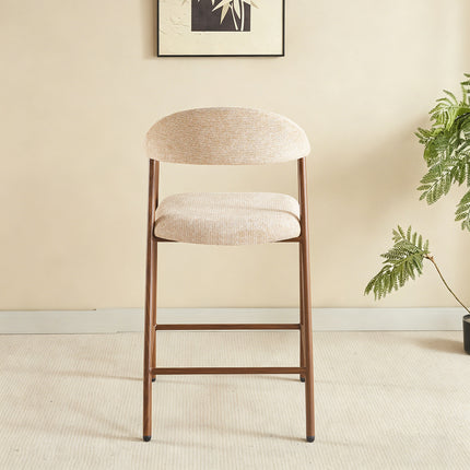 Barkruk Japandi bruin Mika walnoot