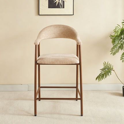 Barkruk Japandi bruin Mika walnoot