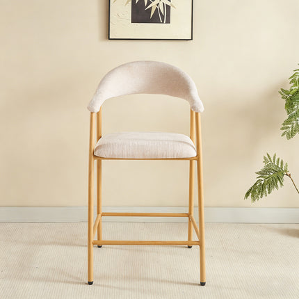 Barkruk Japandi beige Mika lichtbruin