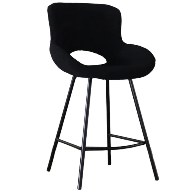 SET DEAL: 2 stuks Barkruk Maike zwart teddy