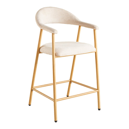 Barkruk Japandi beige Mika lichtbruin