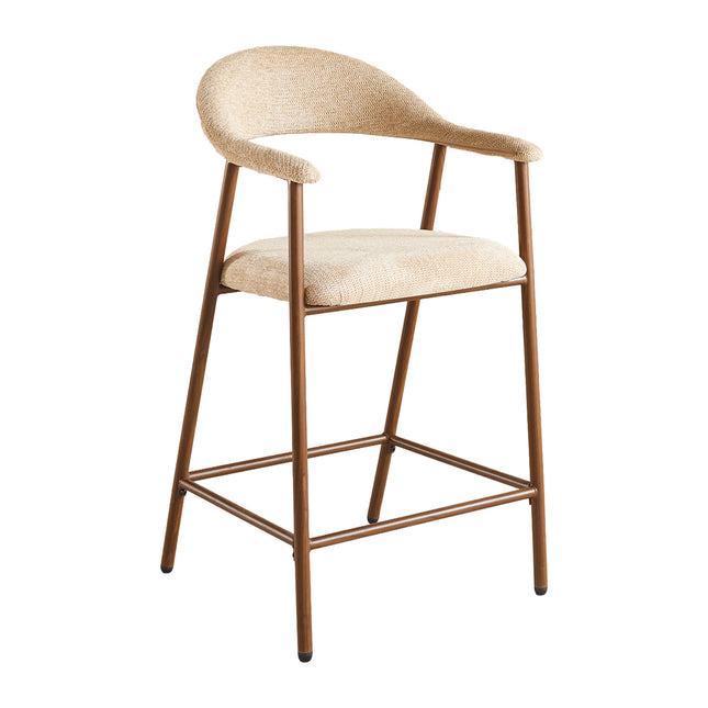 Barkruk Japandi bruin Mika walnoot