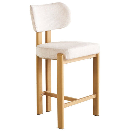 SET DEAL 4 stuks: Barkruk Japandi beige Naomi lichtbruin