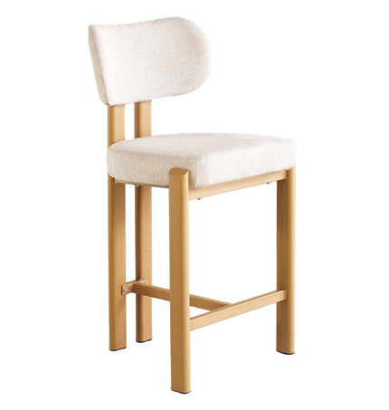 SET DEAL 4 stuks: Barkruk Japandi beige Naomi lichtbruin