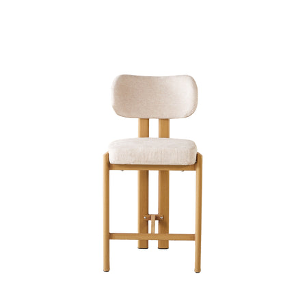 SET DEAL 4 stuks: Barkruk Japandi beige Naomi lichtbruin
