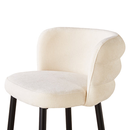 SET DEAL 2 stuks: Barkruk Quinn beige chenille