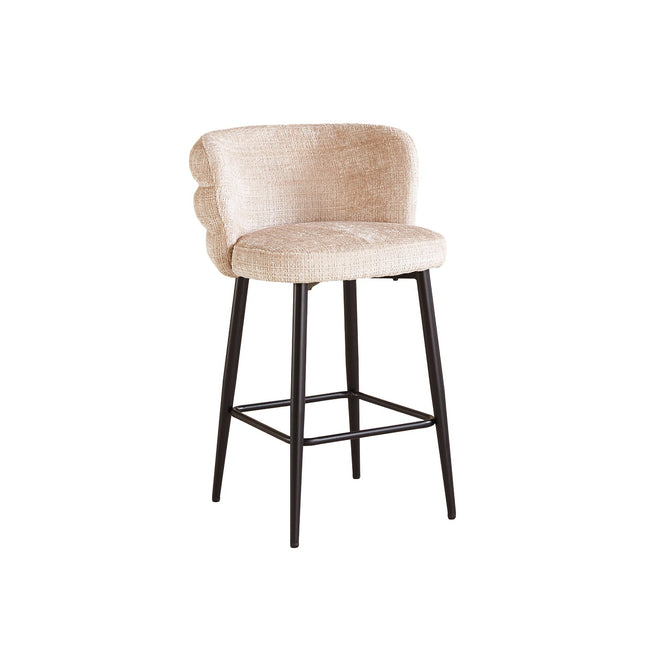 Barkruk Quinn taupe chenille