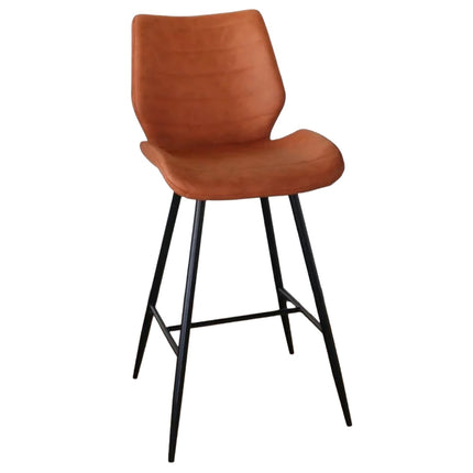 Barkruk Corinne cognac microvezel