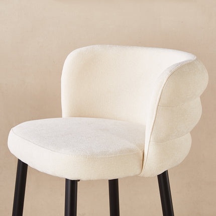 Barkruk Quinn beige chenille