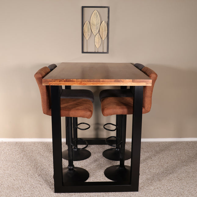 Bartafel 140cm mangohout bruin Pixie