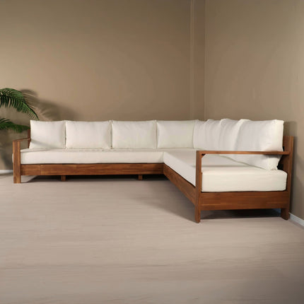 Loungebank tuin Lahon wit acaciahout 250cm