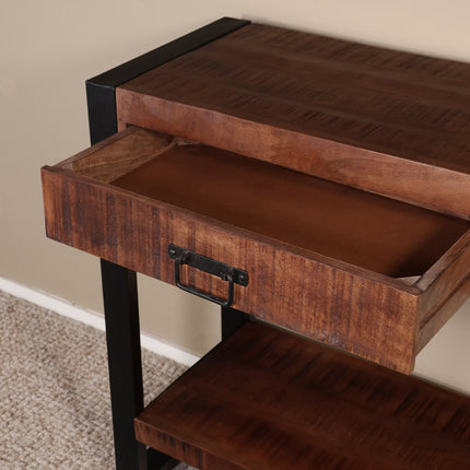 Bijzettafel 120cm mangohout Vera bruin