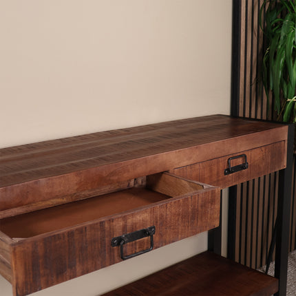 Bijzettafel 120cm mangohout Vera bruin