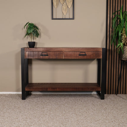 Bijzettafel 120cm mangohout Vera bruin