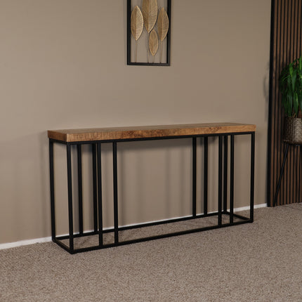 Bijzettafel 180cm mangohout Don bruin