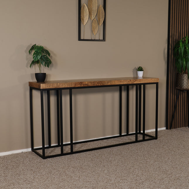 Bijzettafel 180cm mangohout Don bruin