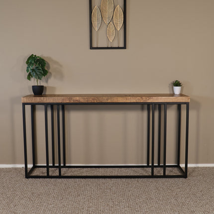 Bijzettafel 180cm mangohout Don bruin