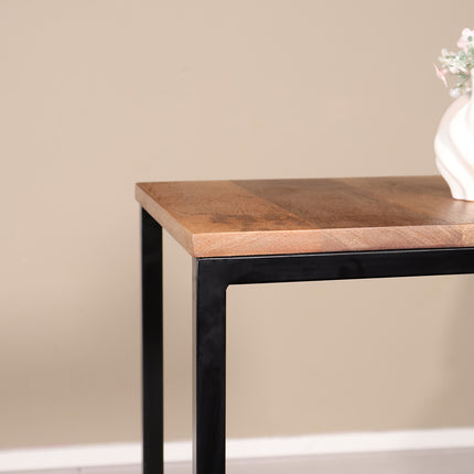 Bijzettafel Jerry 74cm bruin mangohout