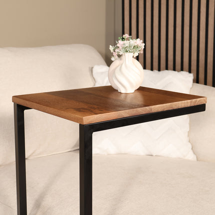 Bijzettafel Jerry 74cm bruin mangohout