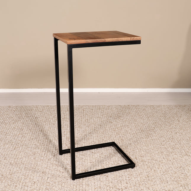 Bijzettafel Jerry 74cm bruin mangohout