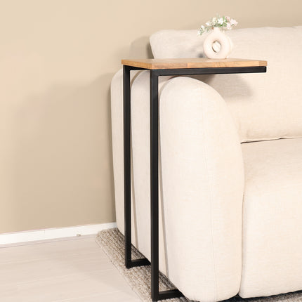 Bijzettafel Jerry 74cm lichtbruin mangohout