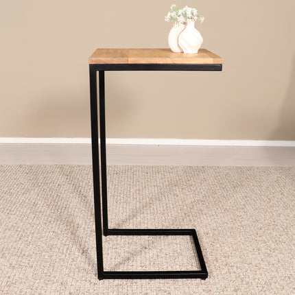 Bijzettafel Jerry 74cm lichtbruin mangohout