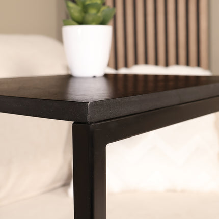 Bijzettafel Jerry 74cm zwart mangohout
