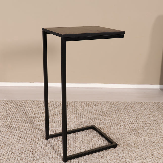 Bijzettafel Jerry 74cm zwart mangohout