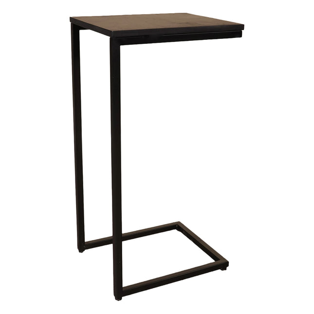Bijzettafel Jerry 74cm zwart mangohout