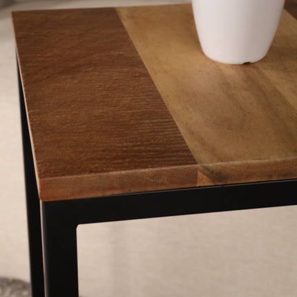 Bijzettafel Jerry 70cm lichtbruin mangohout