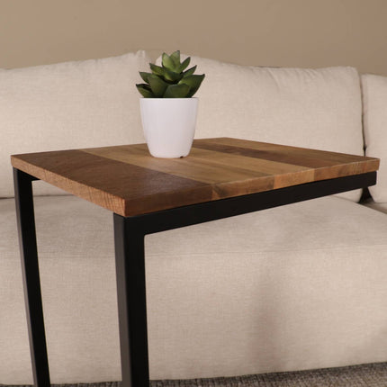 Bijzettafel Jerry 70cm lichtbruin mangohout