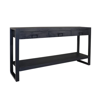 Bijzettafel 150cm mangohout Vera zwart