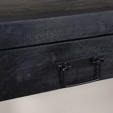 Bijzettafel 150cm mangohout Vera zwart