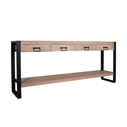 Bijzettafel 180cm mangohout Vera lichtbruin