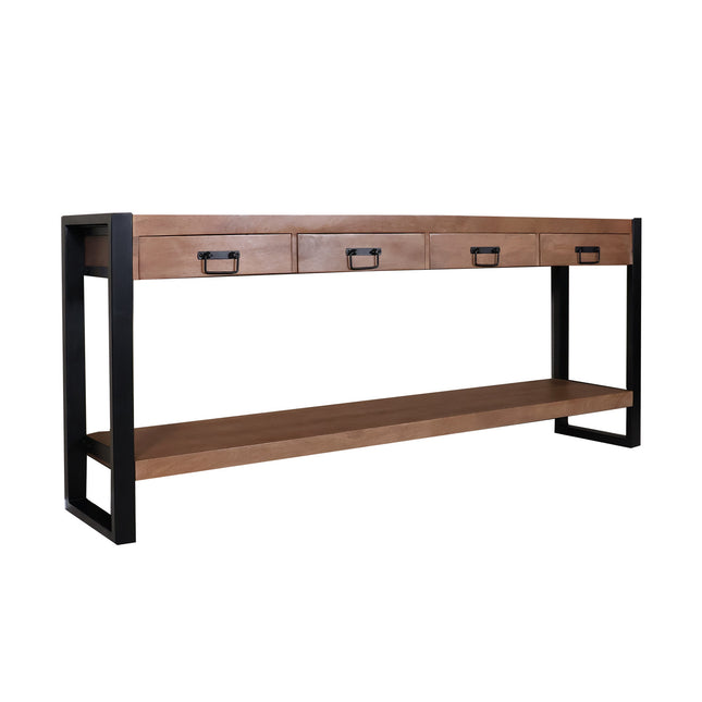 Bijzettafel 180cm mangohout Vera bruin