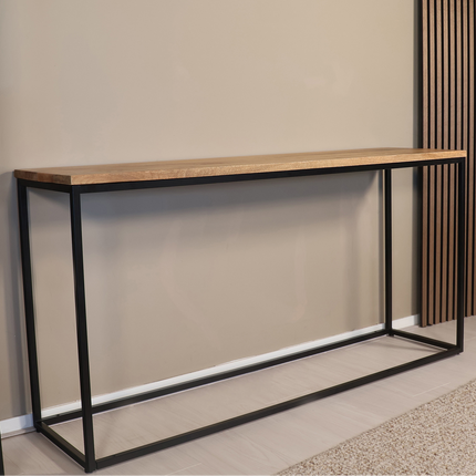 Bijzettafel 150cm mangohout lichtbruin Osso