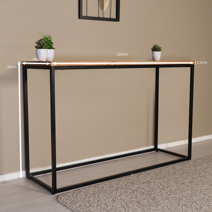 Bijzettafel 120cm mangohout lichtbruin Osso