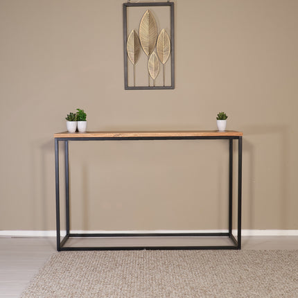 Bijzettafel 120cm mangohout lichtbruin Osso