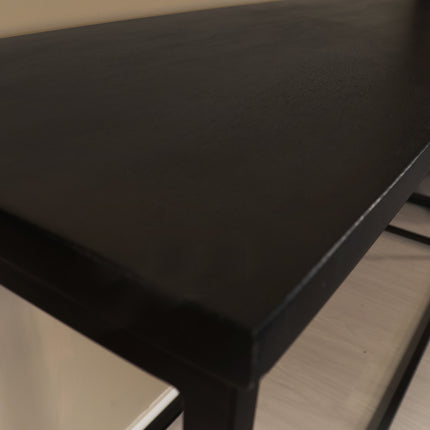 Bijzettafel 150cm mangohout zwart Osso