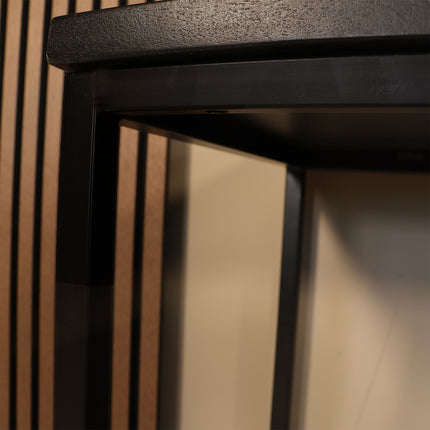 Bijzettafel 150cm mangohout zwart Osso