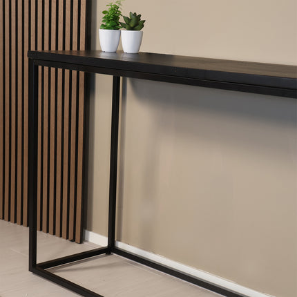 Bijzettafel 150cm mangohout zwart Osso