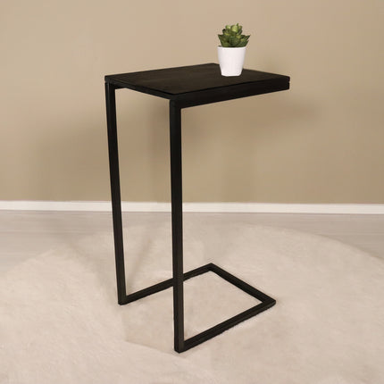 Bijzettafel Jerry 70cm zwart mangohout