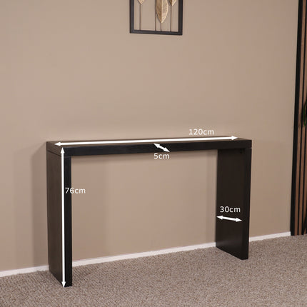 Bijzettafel 120cm mangohout Randy zwart